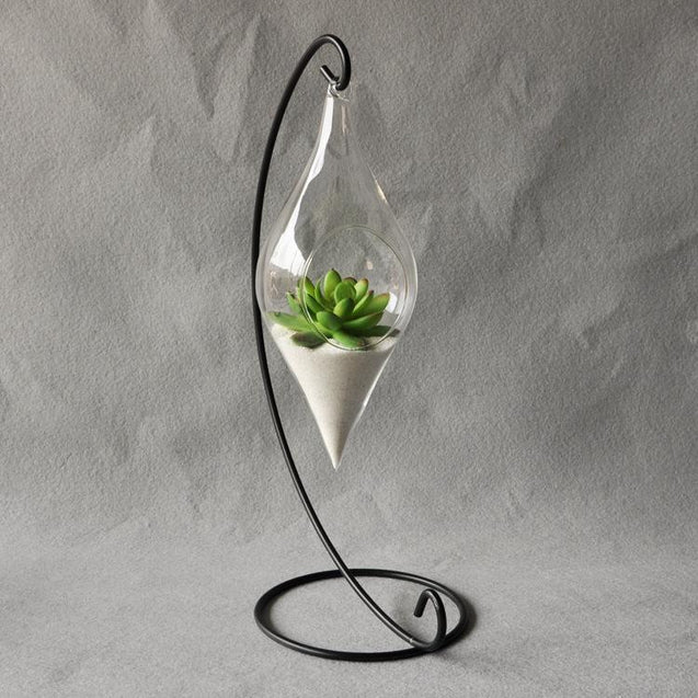 Hanging Terrarium Glass Vase - Conical