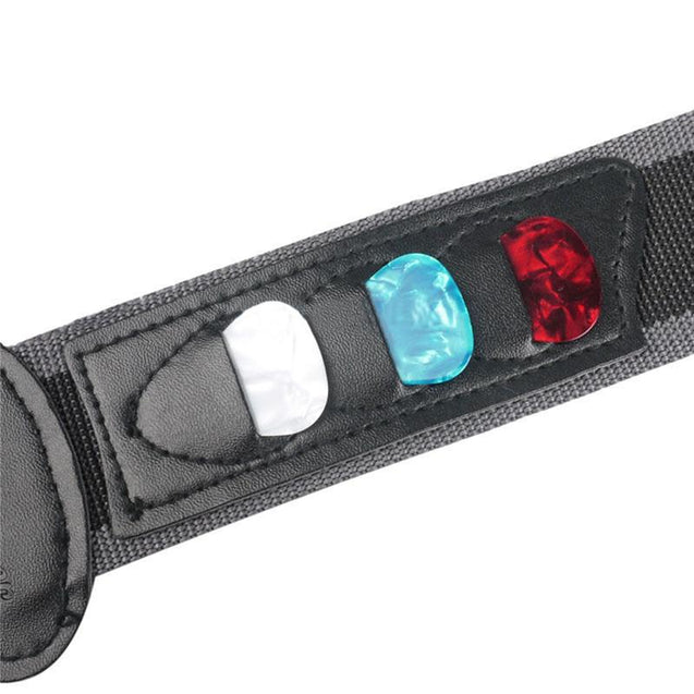 Guitar Strap With Three Pick Holders + FREE 3 Picks