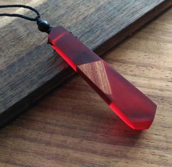 Handmade Resin Wood Necklace