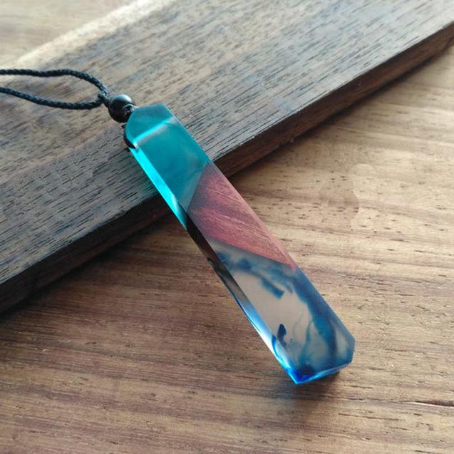 Handmade Resin Wood Necklace