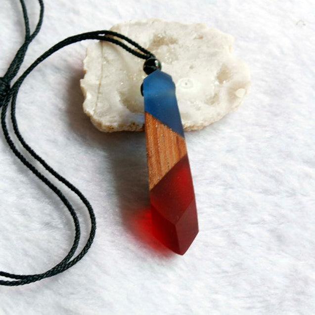 Handmade Resin Wood Necklace