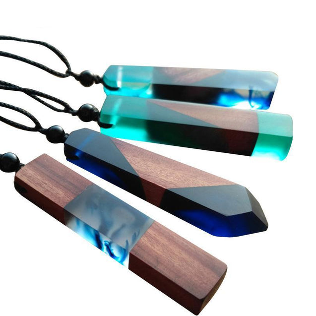 Handmade Resin Wood Necklace
