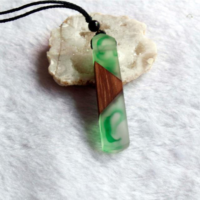 Handmade Resin Wood Necklace
