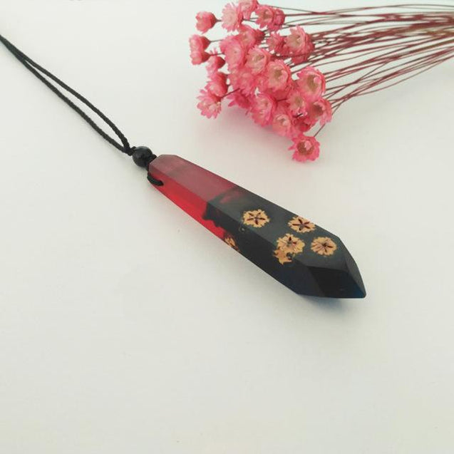 Handmade Resin Wood Necklace