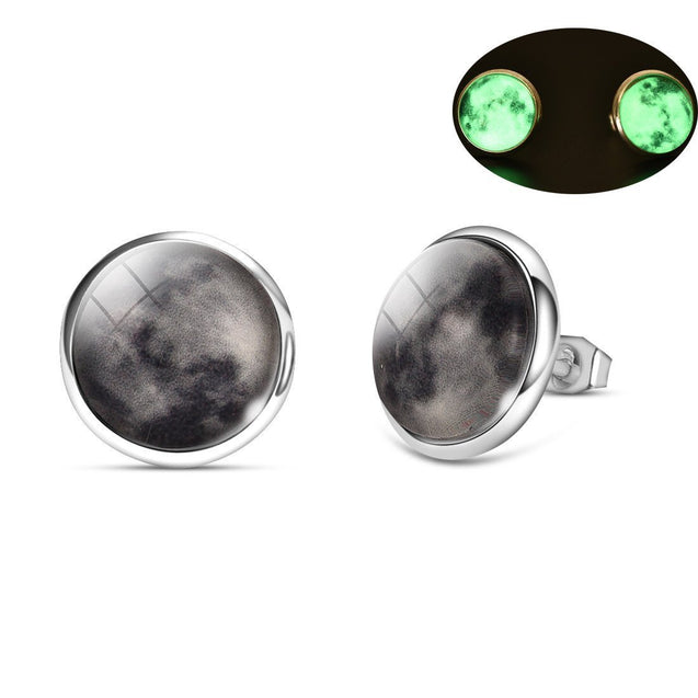 Glow'n Dark Moon Earring - Silver Limited Edition