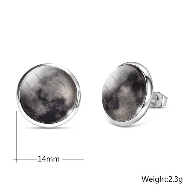 Glow'n Dark Moon Earring - Silver Limited Edition